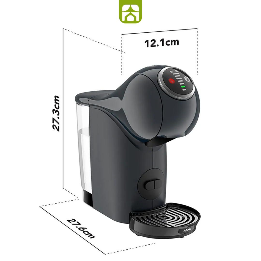 Combo Cafeteira Dolce Gusto Genio S Plus + 4 Xícaras Vidro Duplo de Brinde
