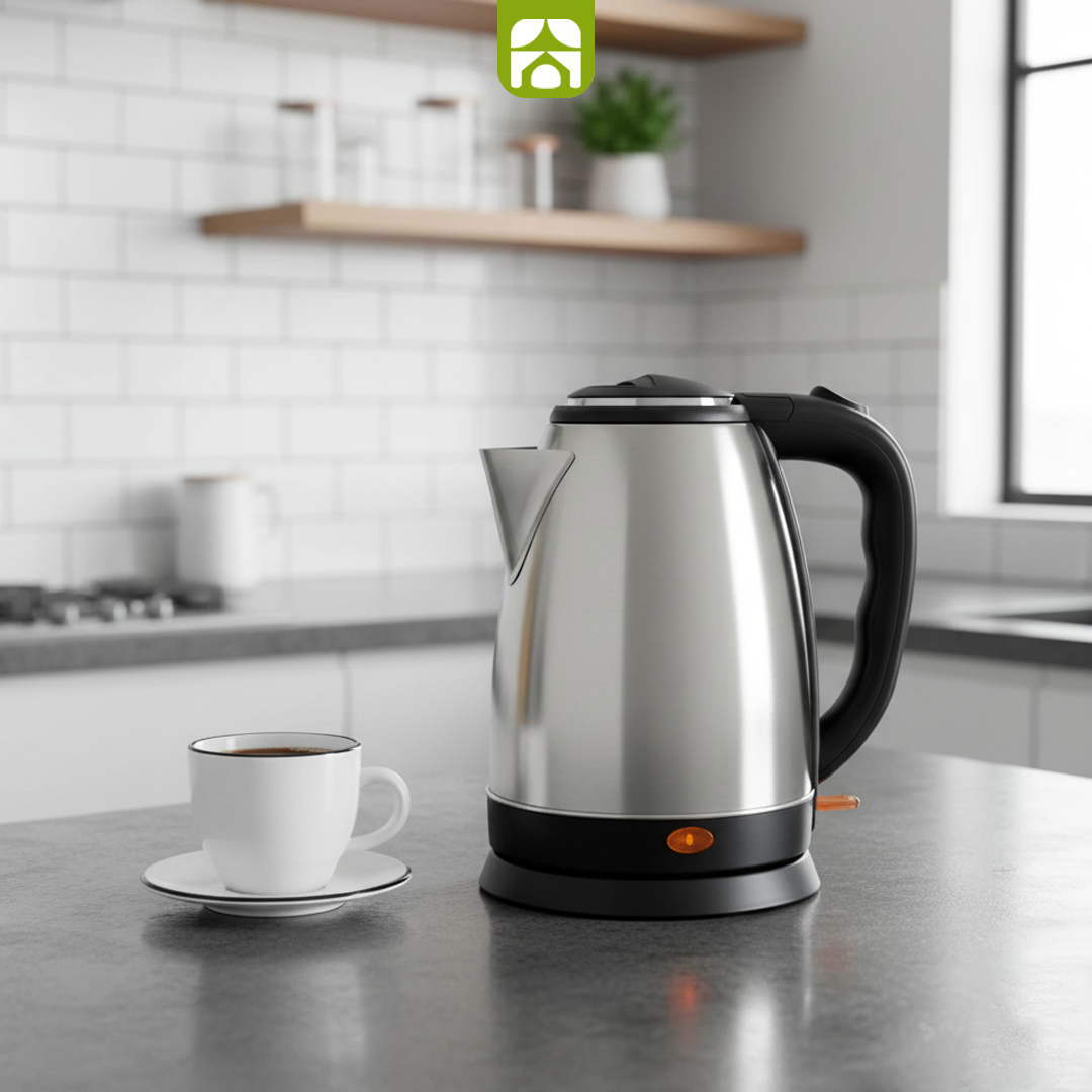 Combo Chaleira Elétrica Café & Chá - Turbo Inox Mondial + 4 Xícaras Vidro Duplo de Brinde