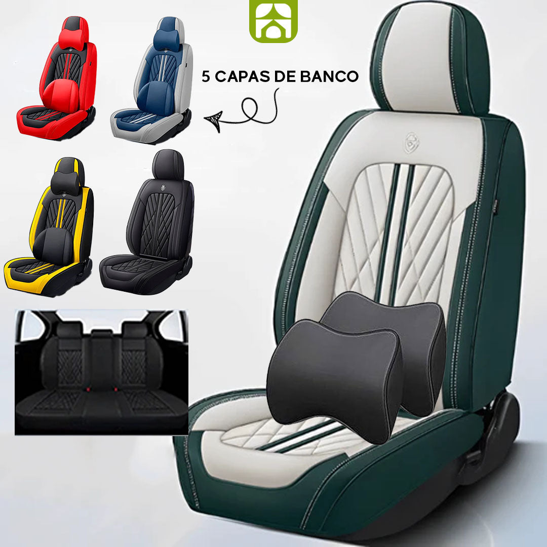 Kit com 5 Capas de Banco Automotivos de Luxo e Conforto + Brindes